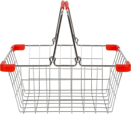 Koszyk sklepowy z artykułami znanych marek 9559-Small Foot, zabawa w sklep