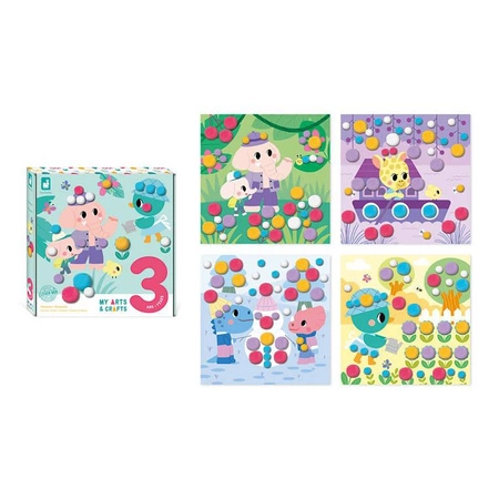 Zestaw kreatywny Pompony My arts & crafts 3+, Janod