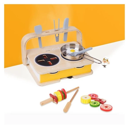 CLASSIC WORLD Drewniana Kuchnia Stołowa 2w1