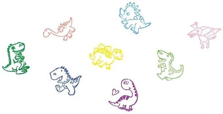 Drewniane stemple dla dzieci pieczątki Dinozaury Goki 15552