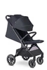 Easywalker Jackey² XL Komfortowy, samoskładający się wózek spacerowy z torbą transportową i osłoną przeciwdeszczową Midnight Black