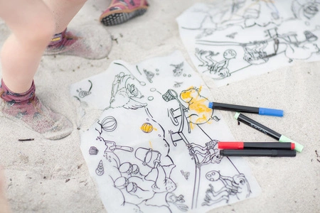 Mata do kolorowania wielokrotnego użytku Scrunch - Nad morzem