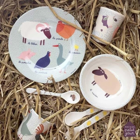 Kubek z jednym uchem, do picia dla dziecka, seria Farma | Maison Petit Jour®