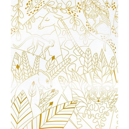 Zestaw kreatywny Złote kontury Zwierzęta 6+, Janod