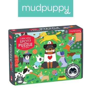 Mudpuppy Puzzle obserwacyjne Dzień z pieskami 12 elementów 2+