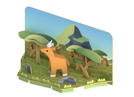 Halftoys Magnetyczna Składana Antylopa z Makietą