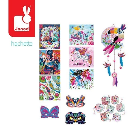 Multizestaw kreatywny 11 dekoracji Tukan 7+, Janod