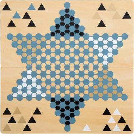 Zestaw drewnianych gier Halma i Malefiz Gold Edition 12223-Small Foot, gry drewniane dla najmłodszych