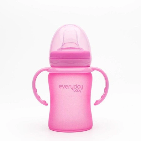 Zestaw ustnik niekapek i rączki do butelki, wiśniowy, Everyday Baby