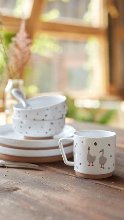 Lassig Komplet naczyń z porcelany Tiny Farmer Owieczka/Gąska