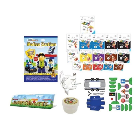 Jumping Clay | Zestaw kreatywny Miasto - Posterunek Policji
