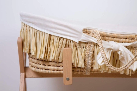 Childhome Kosz mojżesza Boho z materacykiem + Pokrowiec Jersey Off white