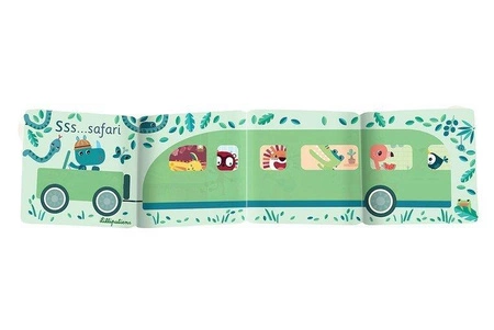 LILLIPUTIENS Magiczna rozkładana książeczka-harmonijka do kąpieli Safari Dżungla 12 m+