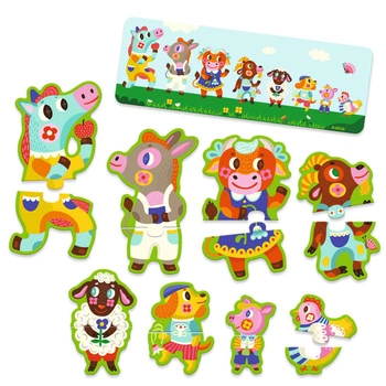 Puzzle MAŁE I DUŻE NA FARMIE  16 el. DJ08266