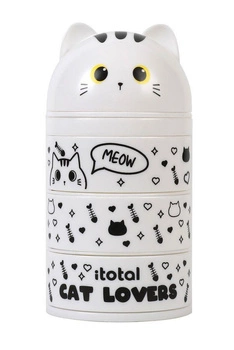 Organizer z szufladkami Biały kot