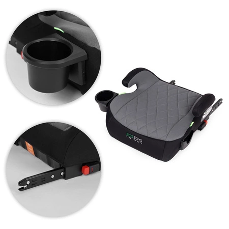 Podkładka ISOFIX samochodowa siedzisko dla dzieci i-SIZE wzrost 125-150 cm uchwyt na napoje ECOTOYS