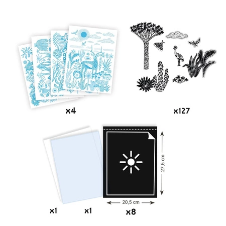 Zestaw artystyczny cyjanotypia SAWANNA DJ09343