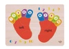 TOOKY TOY Edukacyjna Drewniana Układanka Stopy Nauka Liczenia i Kolorów