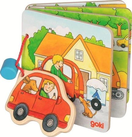 Drewniana książeczka dla dzieci Wakacyjna podróż 58720- Goki, zabawki edukacyjne