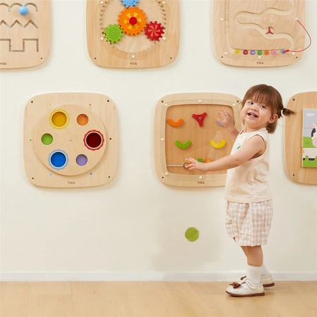 VIGA Drewniana Tablica Manipulacyjna Sensoryczna Mieszanie Kolorów