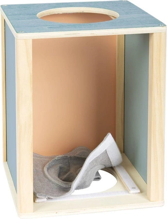 Pudełko zgadywanka pudełko wrażeń zmysłowych Małe Sensory Small Foot 12470 gry dotykowe