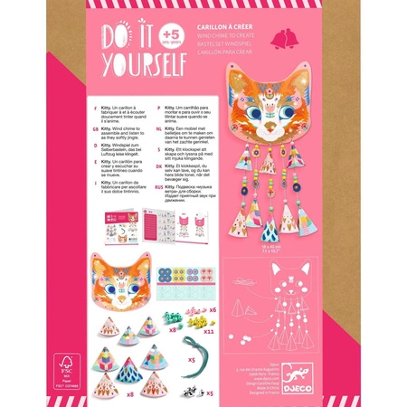 Zrób to sam - dzwonek wietrzny KOT DJ07955