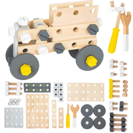 Drewniany zestaw konstrukcyjny Miniwob 11810-SF-Small Foot, majsterkowanie