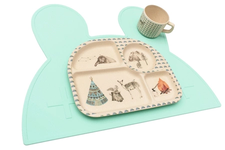 Silikonowa podkładka Króliczek We Might Be Tiny - Minty Green