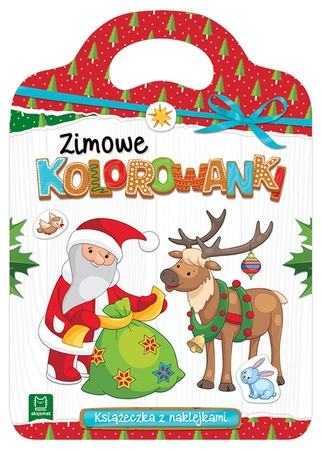 Zimowe kolorowanki. Książeczka z naklejkami