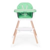 Fotelik krzesełko do karmienia dzieci 2w1 zielony ECOTOYS