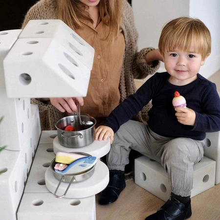 MODU Dreamer kit 12in1 – Kreatywne klocki rozwijające motorykę dużą, żółty