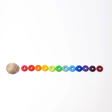 Krążki do nawlekania o średnicy 20 mm, 240 szt., kolorowe, 3+, Grimm's