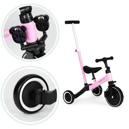 Rower trójkołowy biegowy 2w1 rączka do prowadzenia