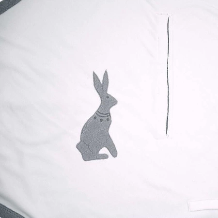 Lodger Polarowy wielofunkcyjny otulacz kocyk do fotelika samochodowego szary Fleece Drizzle