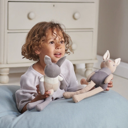Przytulanka z bawełny organicznej GOTS, Taupe Bunny, ThreadBear Design