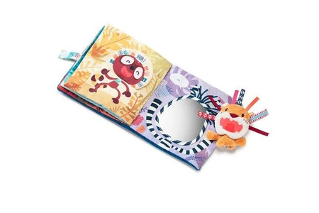 LILLIPUTIENS Książeczka z mini-pacynką wielofunkcyjna Lew Jack 9 m +