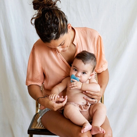 smoczek Fizjologiczny SX niebieski 6-18 + Suavinex