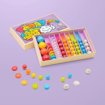 Szklane kulki DOBRY DZIEŃ LILA BOX-23