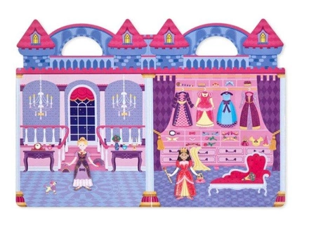 Książeczka z naklejkami wielokrotnego użytku Księżniczki 19100-Melissa & Doug, naklejki dla dzieci