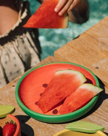 Oli & Carol Drewniany Talerzyk dla Dziecka Arbuz