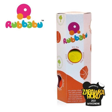Rubbabu Zestaw 3 małych sensorycznych piłek sportowych