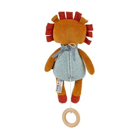 Pierwsza przytulanka grający Lew maskotka z pozytywką dla dzieci sigikid