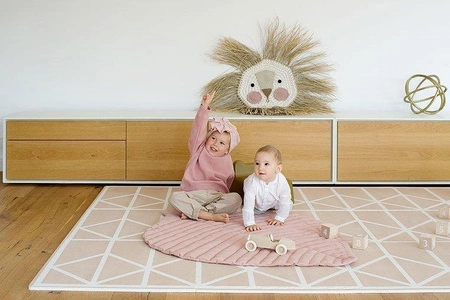 TODDLEKIND Mata do zabawy z bawełny organicznej w kształcie liścia Leaf Mat Sea Shell