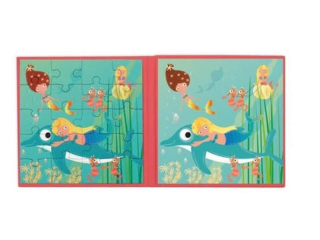 Scratch, Puzzle magnetyczne - książka podróżna Syrenki 2 obrazki 40 elem.