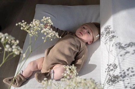 Lodger Czapeczka bawełniana brązowa Ciumbelle Beige 0-6 m