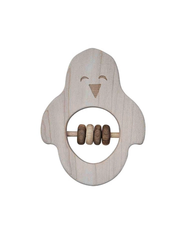 Drewniana Grzechotka - Pingwin