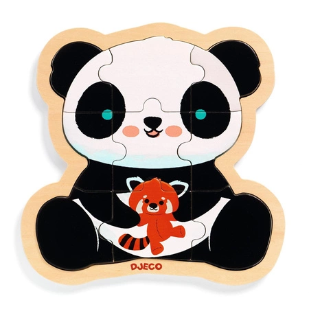 Drewniane puzzle w ramce PANDA DJ01821