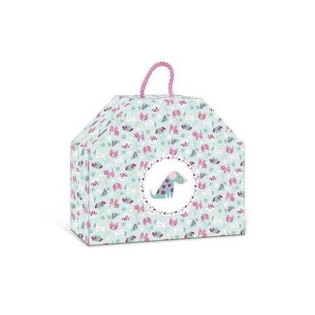 Janod Zestaw kreatywny do tworzenia biżuterii Brokatowe spinki do włosów Pieski i kotki 5+