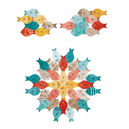 Układanka Wieloryb i rybki | Londji®