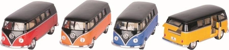 Metalowy Volkswagen Microbus z czarnym dachem, 1224-Goki, zabawki dla chlopców